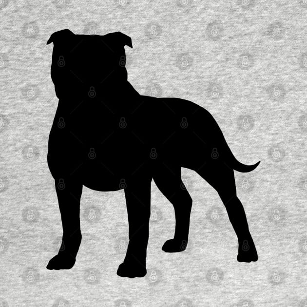 Staffordshire Bull Terrier Silhouette by Coffee Squirrel